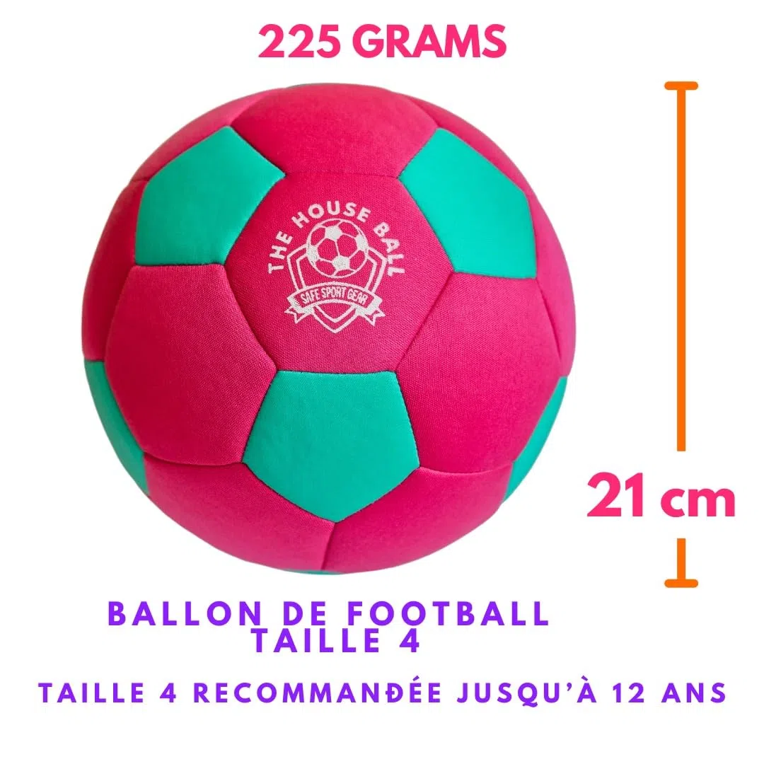 Safe Sport Gear Le Ballon de la Maison, Souple et Sécurisé, Taille 4, est Parfait pour l'intérieur et Le Jardin. Idéal pour Les Enfants, il surpasse Les Ballons en Mousse (Rose)