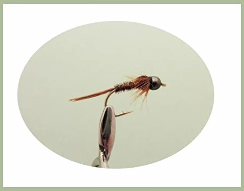 Lot de 40 mouches nymphes à la truite, 8 variantes, tailles mixtes pour pêche à la mouche NBX30