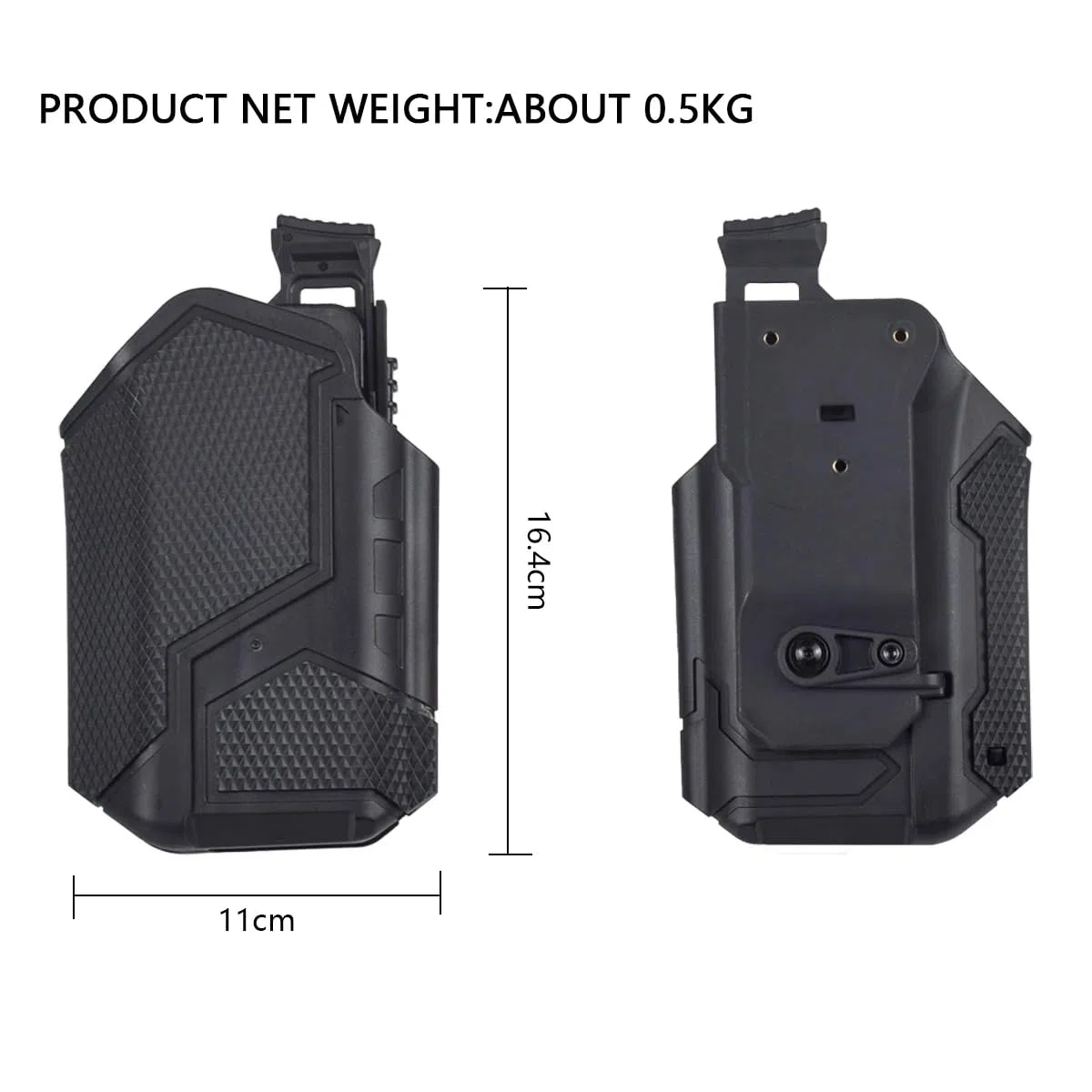 Peminkoo Holster Tactique pour Pistolet Airsoft droitier G1ock 17 19 SIG P226 P320 Holsters QLS System Ceinture pour Pistolet avec Lampe de Poche X300