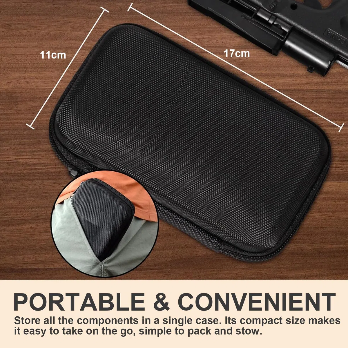 Kit de Nettoyage Armes Universel 16 Pièces, pour Calibres .22 .357 .38 9mm .40 .45, avec Brosses Bronze Phosphoreux & Adaptateurs Laiton, Set Nettoyage pour Armes de Poing