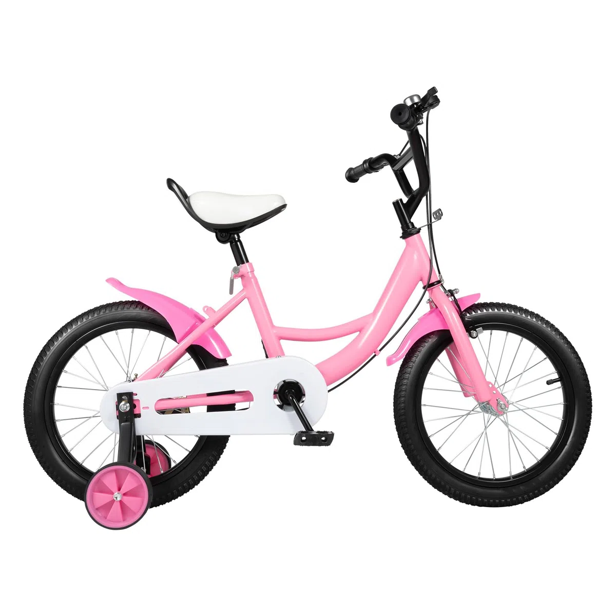 Vélo pour enfant de 16 pouces, garçons et filles, réglable en hauteur, avec roues stabilisatrices amovibles, vélo d'apprentissage pour garçons et filles à partir de 5 à 8 ans