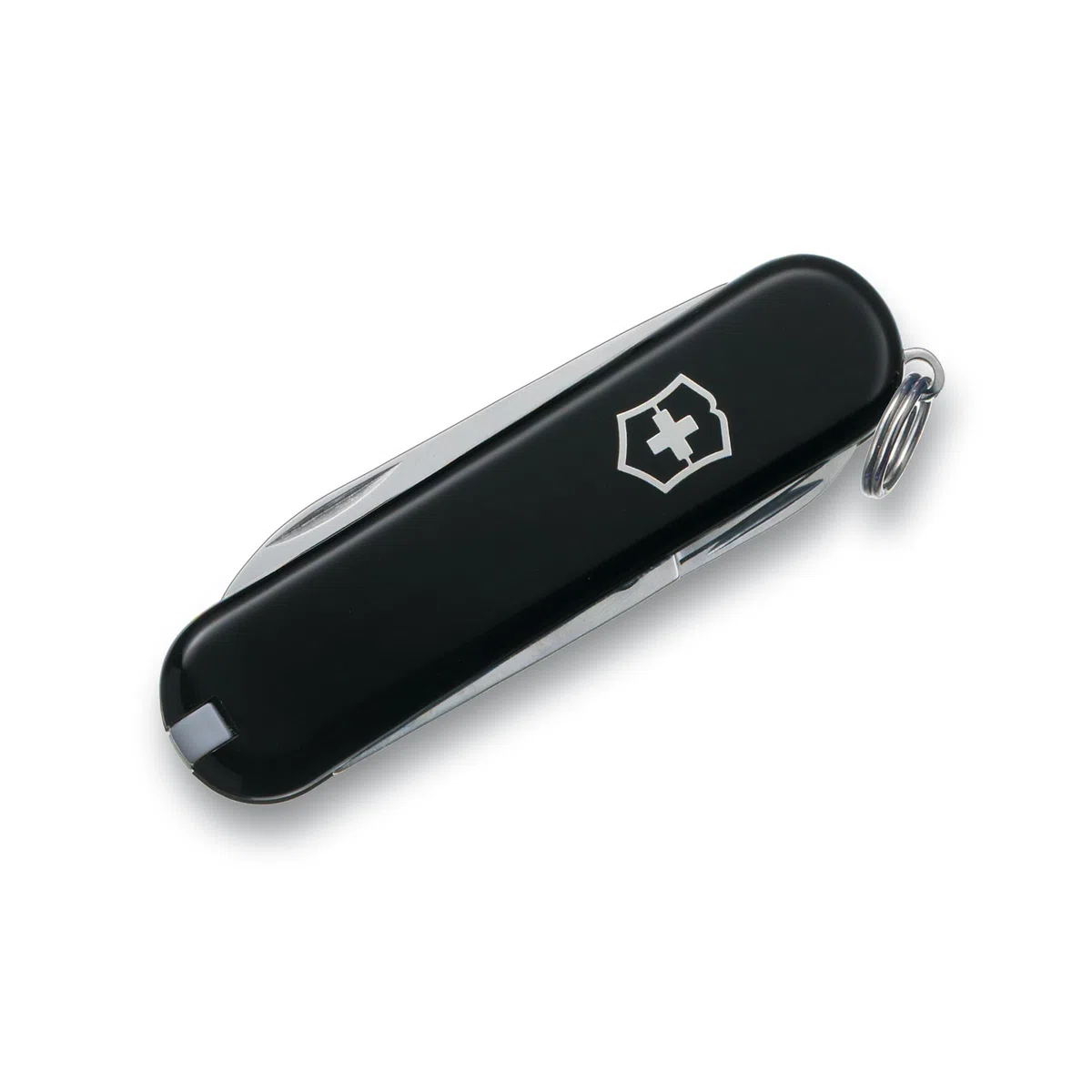 Victorinox Classic Sd, Swiss Army Knife, Petit Couteau de Poche Suisse, Léger, Multitool, 7 Fonctions, Ciseaux, Lime à Ongles, Noir