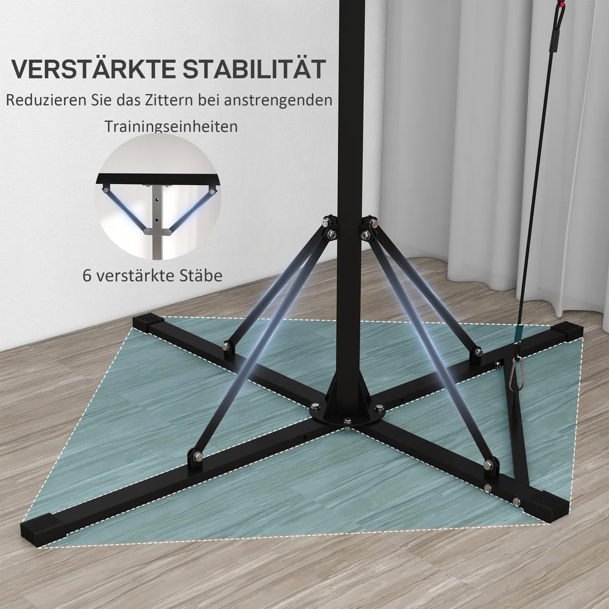 Support de Sac de Boxe SPORTNOW Réglable en Hauteur, Support de Sac de Boxe indépendant avec Speedball, jusqu'à 60 kg de Charge, Acier, Noir