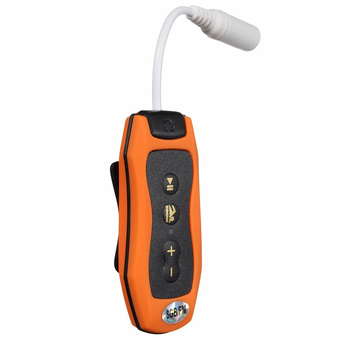 Persistence 8GB Lecteur MP3 Natation Plongee sous-Marine Spa Radio + FM Etanche Casque Orange