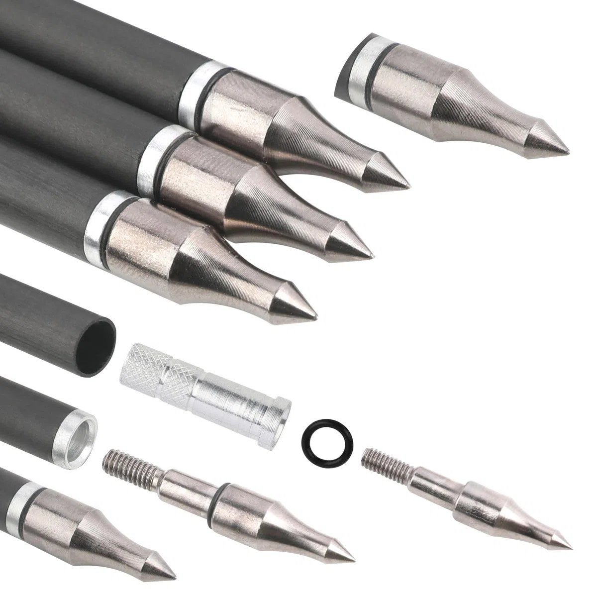 Générique Bogenschießen 100% Pure Carbon Pfeile 32 Zoll Jagd Ziel Praxis Pfeile Spine 300 350 400 500 600 Schießpfeil für Recurvebogen Compoundbogen Langbogen