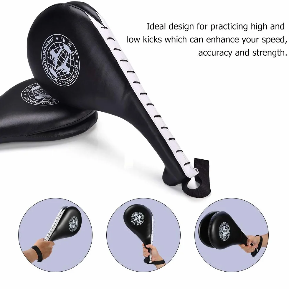 1Paire Entraînement Taekwondo Kick Pad Durable, Coussinets de Frappe en PU et en éponge, Taekwondo Kick Pad pour Le Taekwondo, l'art Martial, sports de combat, karaté - Pour enfants et adultes