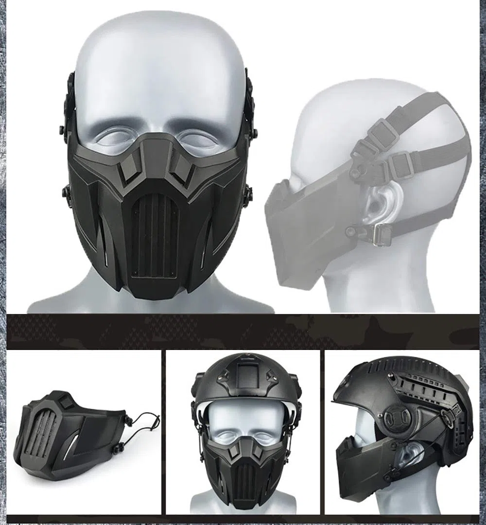 Demi-masque de protection créatif pour airsoft, jeux de plein air, masques de sport pour adultes, hommes, femmes, CS chasse, paintball tir