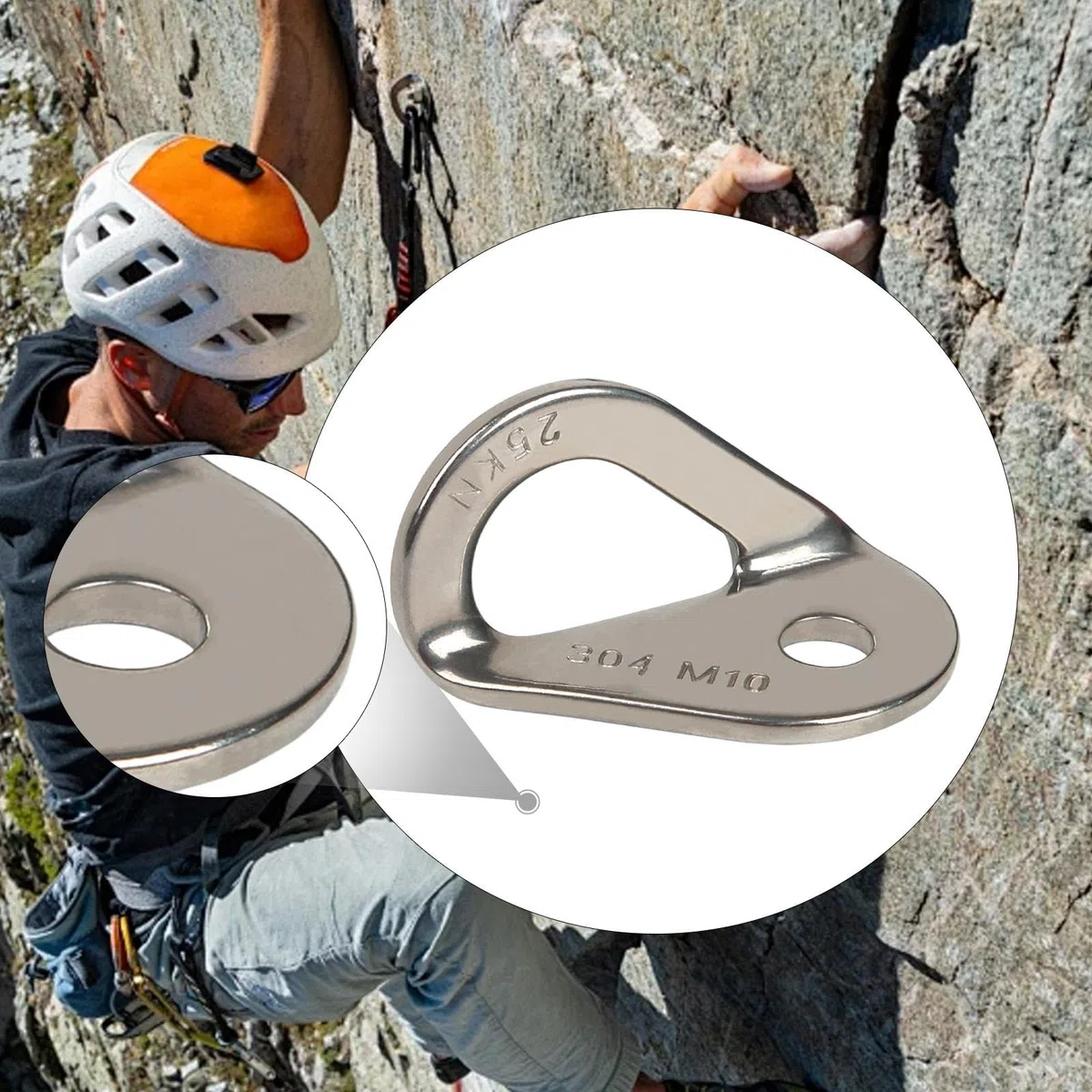 Gralara Plaquette D'Amarrage Point D'Assurage Ancrage pour Escalade Crochet de Plafond avec Une Conception Compacte pour Une Installation Facile Adapté à