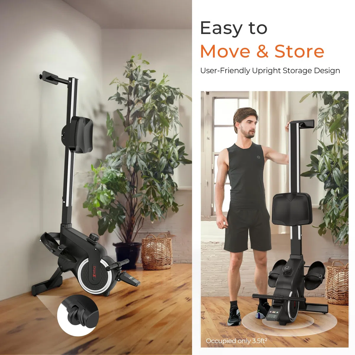 YOLEO Rameur Magnétique Rameur d'appartement, 16 Niveaux de résistance magnétique, écran LCD Multifonction, Double Glissières en Aluminium avec Support de Tablette