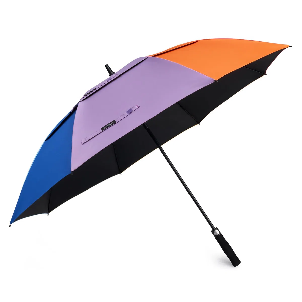 G4Free Parapluie de golf de 172,7 cm, protection UV, ouverture automatique, double toile surdimensionnée, coupe-vent, soleil, pluie, arc-en-ciel/noir