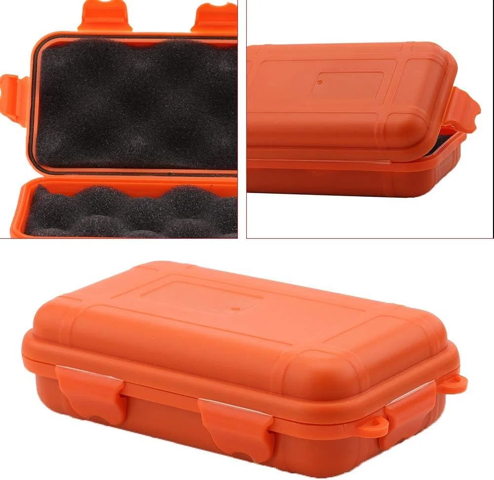 Boîte de Rangement de Survie Étanche Antichoc Extérieure Boîtier de Survie en Plein Air pour Pêche Camping Randonnée (200x98x82 mm)