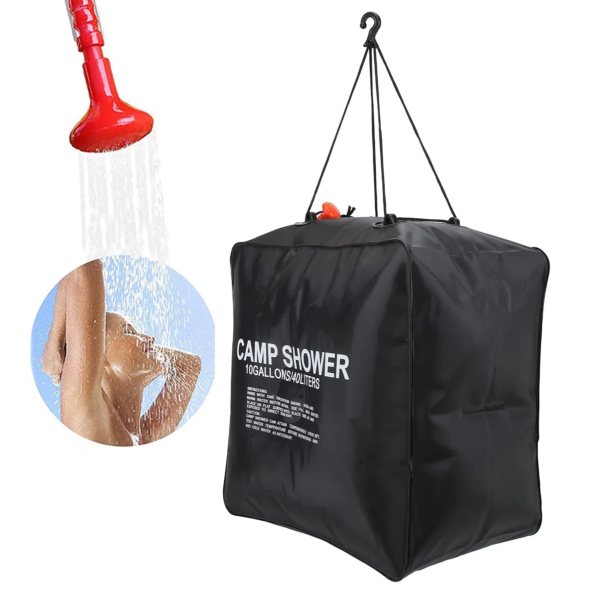 Sac à Eau 40L chauffé à l'énergie, Sac de Douche Solaire 40L Sac à Eau 40L chauffé à l'énergie Solaire Sac à Eau de Bain chauffé pour Le Camping pour l'extérieur