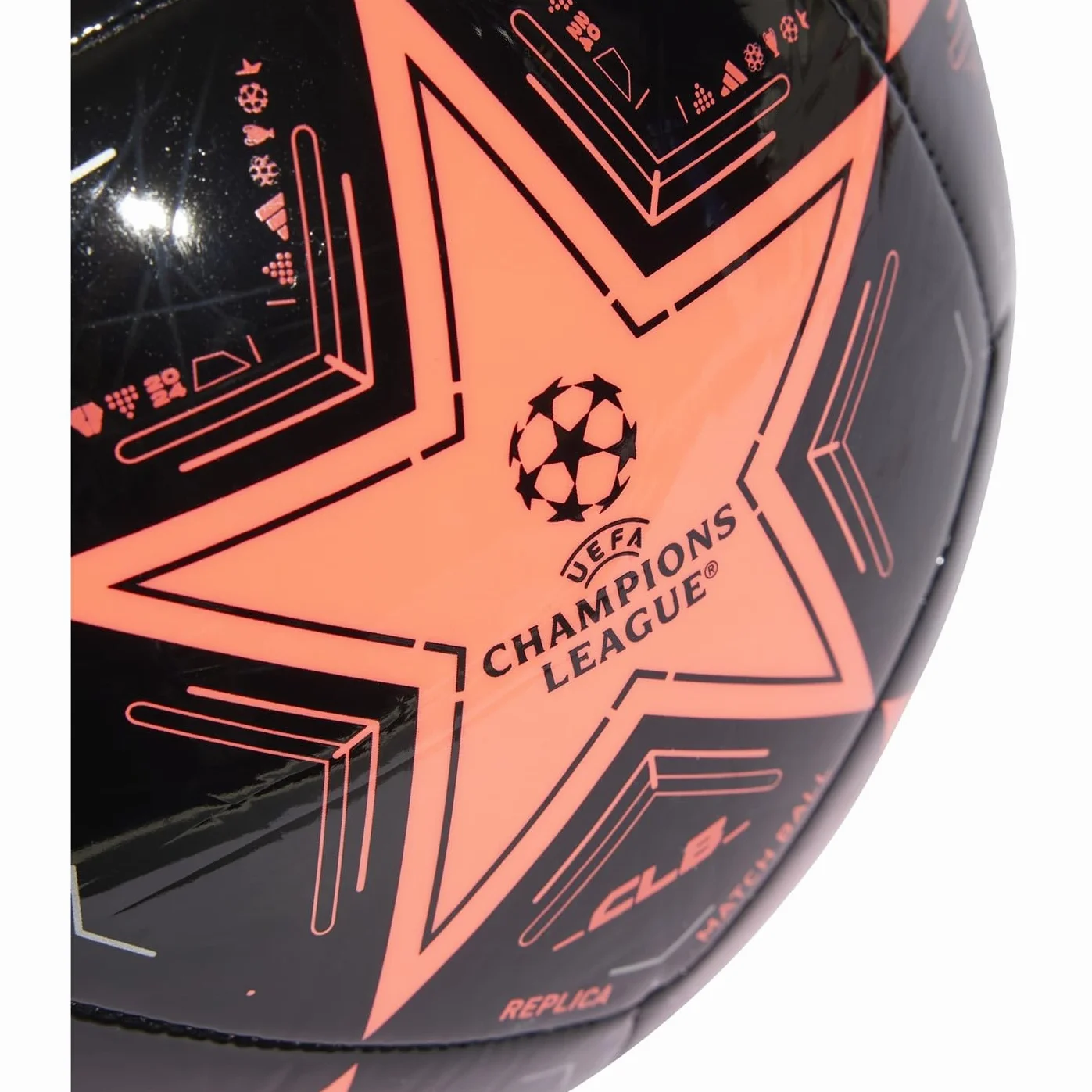 adidas UEFA Champions League Club IX4064 Ballon de Football, Unisexe, Noir, 4 UE
