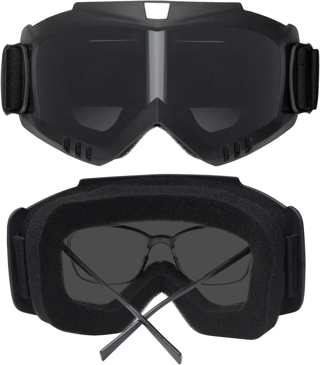Airsoft Casque et Masque Quick Base Jump Casque PJ Type Airsoft Casque Tactical Full Cover avec Lunettes Amovibles et réglables