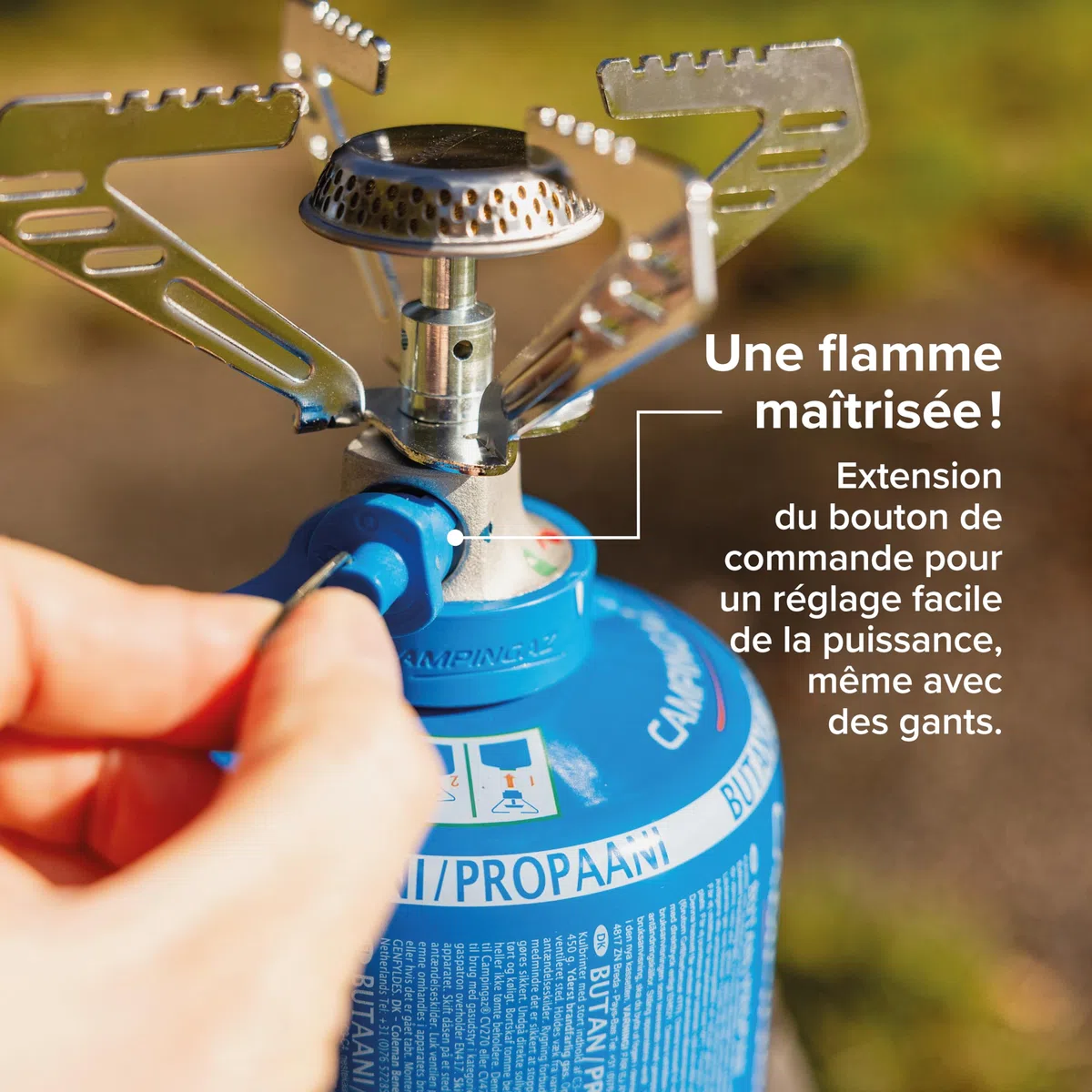 Campingaz Camping Connect réchaud à gaz|Connexion facile et double verrouillage| Réchaud léger à 1 brûleur| Puissance élevée de 1250 W | Idéal pour le camping, les festivals et le kit d'urgence 72h