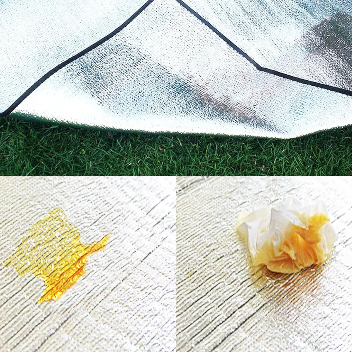 200 * 200cm Tapis De Sol Isolant en Aluminium, Tapis De Camping, Tapis Isolant CampingTapis Isolant Thermique Aluminium Étanche, pour Camping Randonnée Pique-Nique