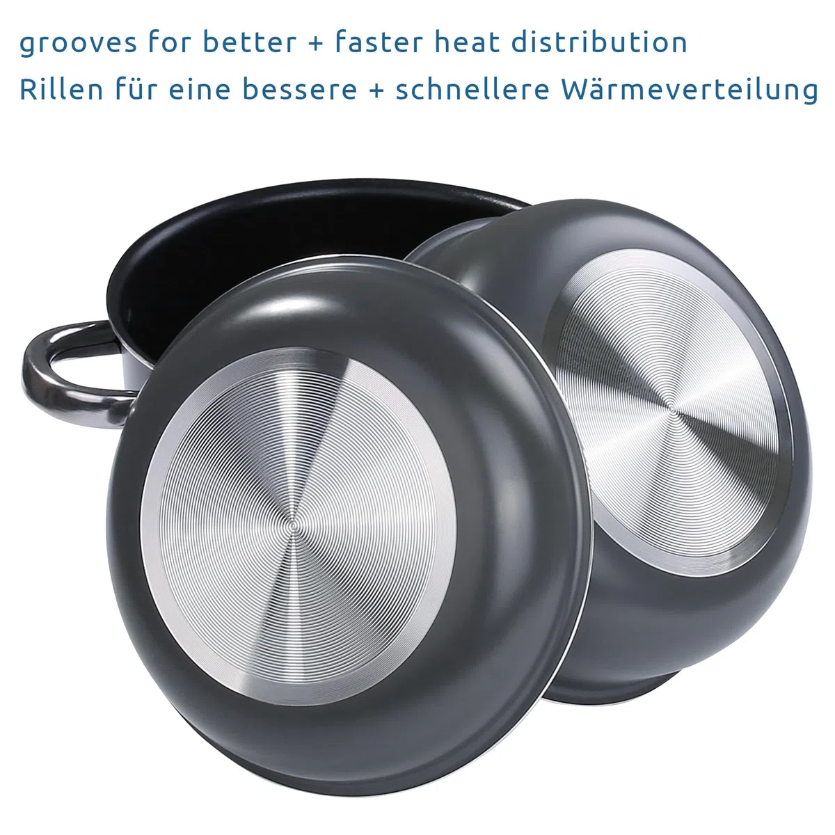 your GEAR Ranger Family Batterie de cuisine de camping 9 pièces en aluminium – Batterie de cuisine d'extérieur empilable avec revêtement antiadhésif – Batterie de cuisine de camping pour 6 personnes