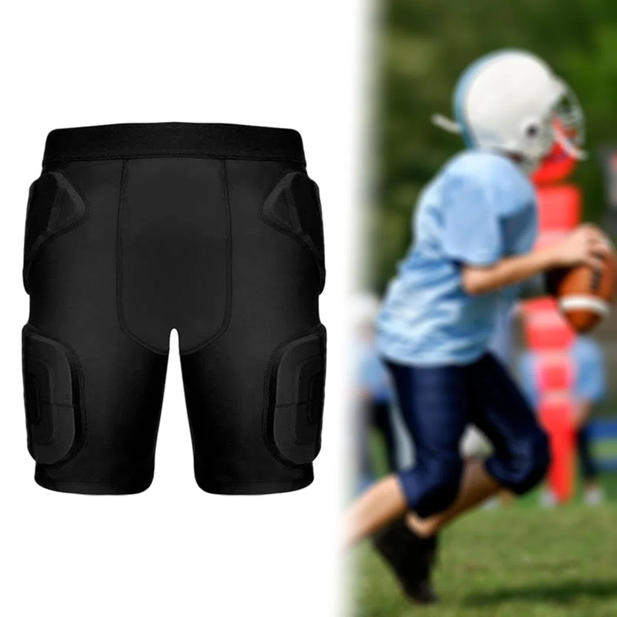 Pantalon de Protection, Ceinture de Football Rembourrée, Confortable, équipement Professionnel, Protection des Hanches pour Le Football et Le Basket-b