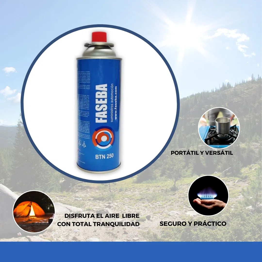 Lot de 4 cartouches de gaz de camping CP250 227 g avec système de sécurité Idéal pour les cuisinières portables, les torches, les réchauds et les réchauds