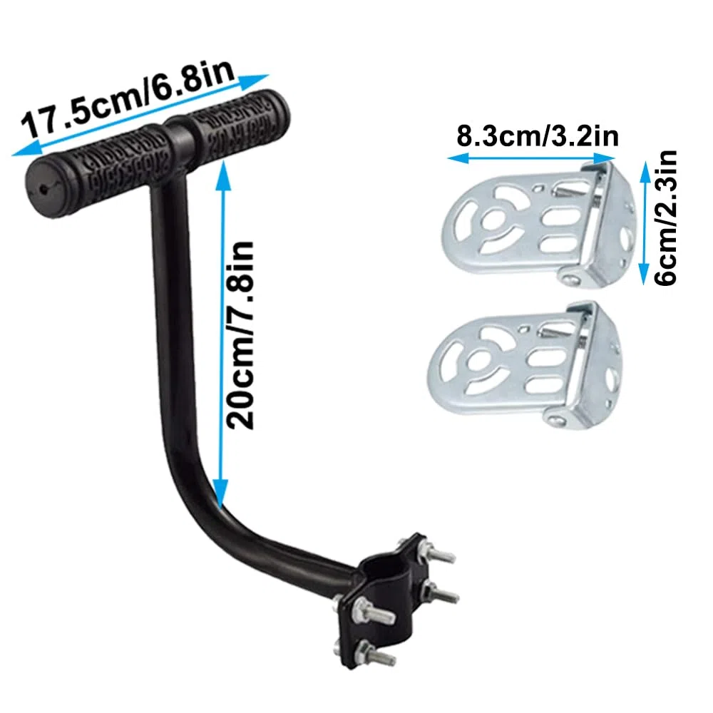 Siège Arrière de Vélo, Siege Velo Enfant, Siège de Vélo Universel, Sécurité Enfant pour Vélo Arrière Siège avec Compris Coussin et Dossier, Pédale Arrière Repose-Pied, Accoudoirs