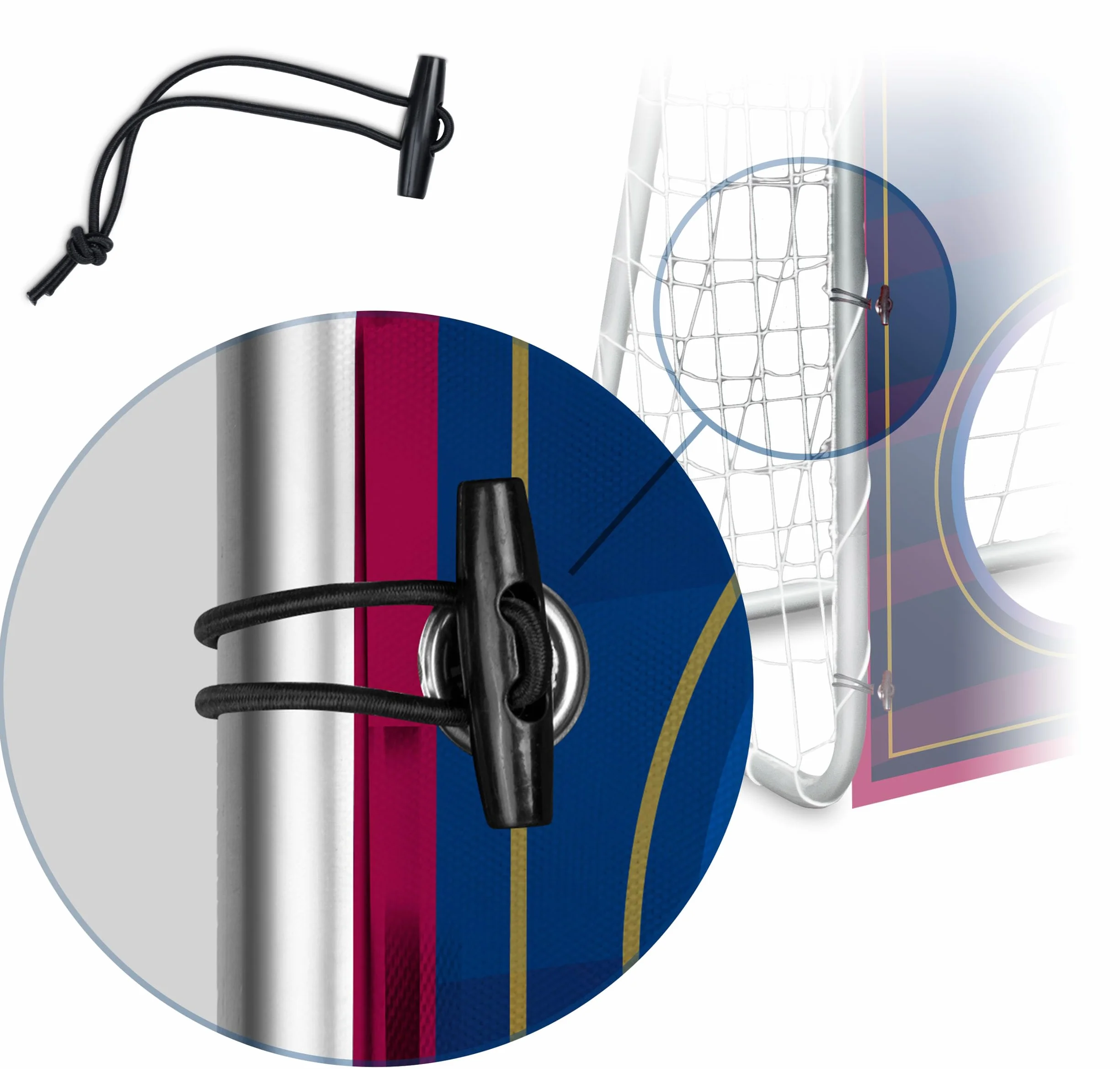 Neo-Sport But de Football Trainer - 180 x 120 cm - Tapis de Football avec Trous de tir - Imperméable - Bleu