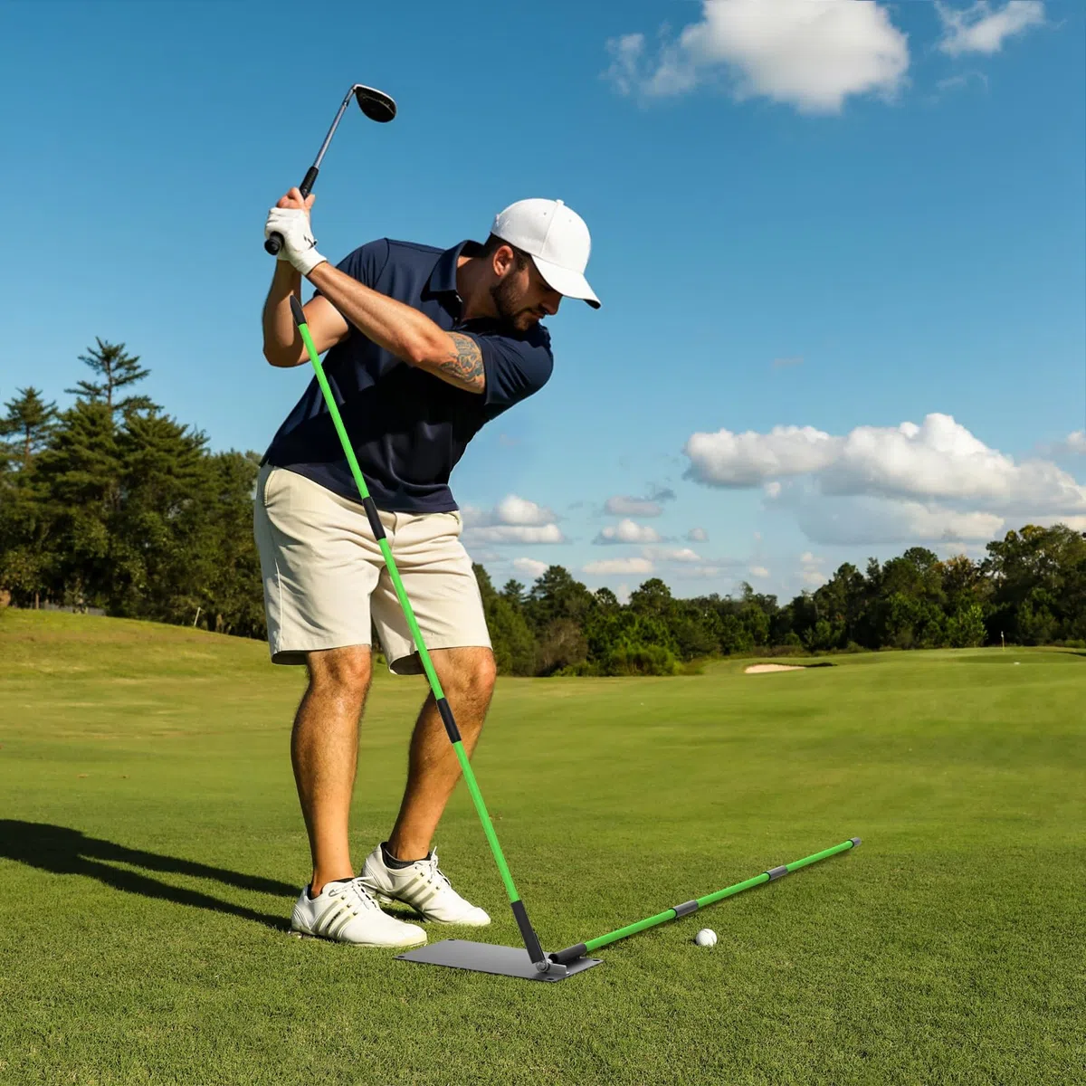 Support de bâton d'alignement de Golf, Angle réglable pour Le Swing de Golf (bâtons d'alignement Non Inclus)