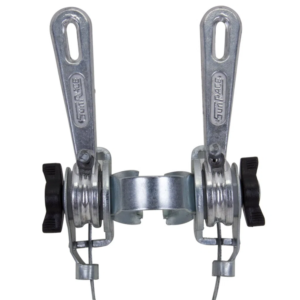 SunRace 305361120 Contrôle de Transmission du Cadre Unisex-Adult, argenté, Taille Unique
