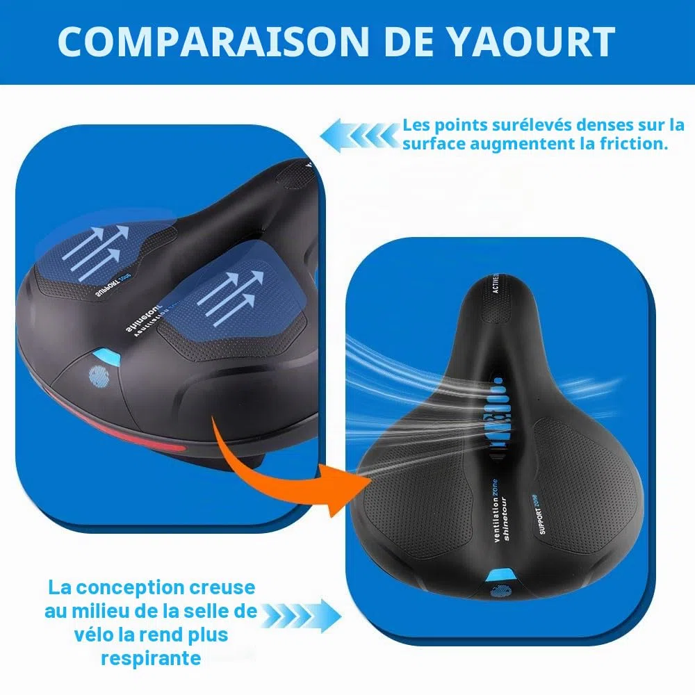 Selle de vélo Confortable et Ergonomique en Gel pour Homme et Femme