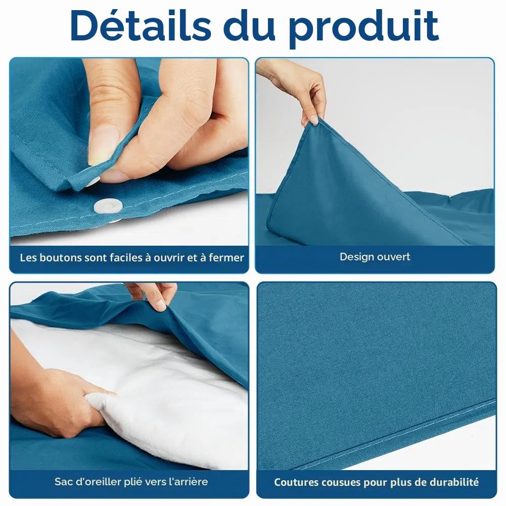 flintronic Drap de Sac de Couchage Léger, Sac de Couchage de Drap avec Compartiment pour Oreiller, Drap de Sac de Couchage Léger et Portable pour Voyage Hôtel Camping