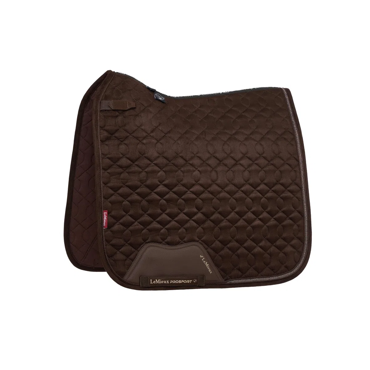 LeMieux Tapis de selle de dressage en daim cristal - Marron