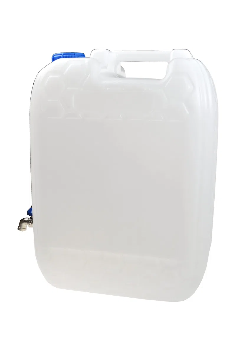 Bidon d'eau TRADIS KAROLINA MICHALAK 20L Rectangulaire Gris Métal Sans BPA avec robinet galvanisé - Bidon d'eau potable