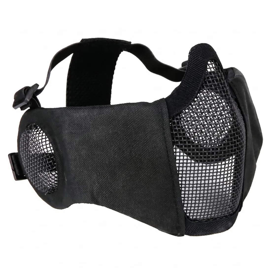 Masque en Maille Airsoft – Demi-Masque en Maille Pliable avec Protection des Oreilles, Masques Airsoft réglables pour la Chasse au Paintball, Visage