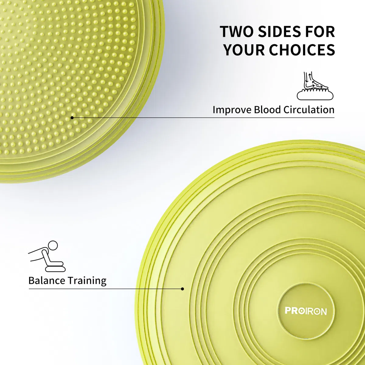 PROIRON Coussin d'équilibre Coussins de Stabilité 34cm-pour Core Training, Fitness