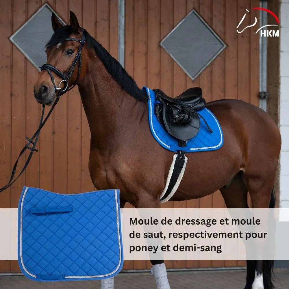HKM Misty Tapis de selle polyvalent en pur coton Bordeaux