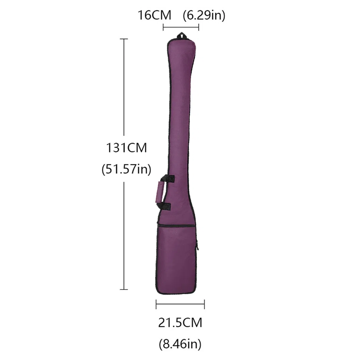 Dragon Boat Sac de rangement pour pagaie avec poignée de transport en tissu Oxford imperméable léger 131 x 21,5 cm