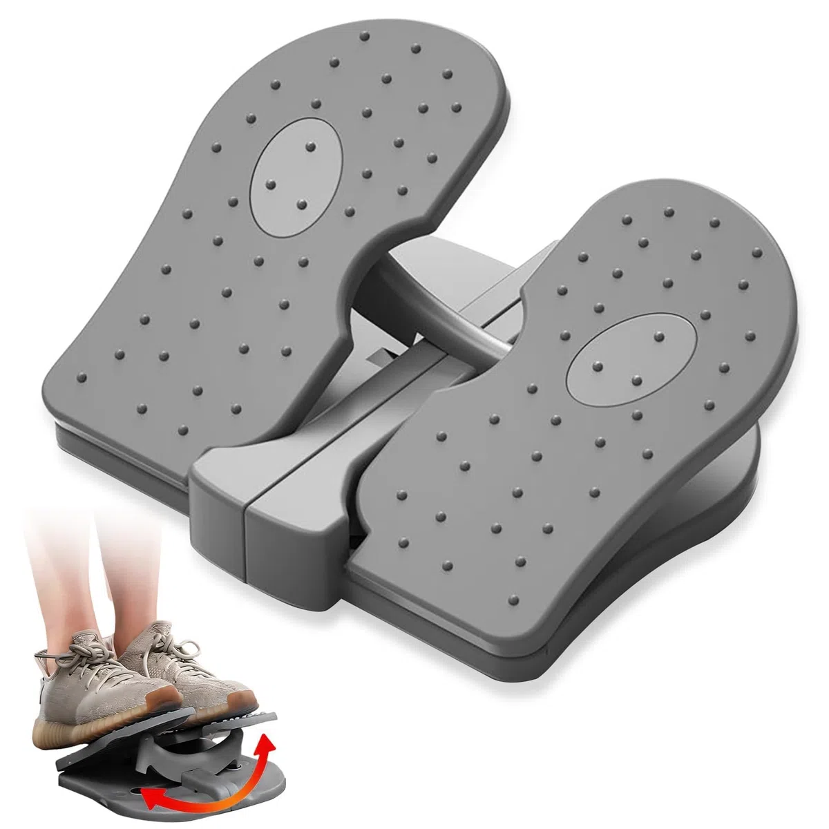 Mini Stepper, Appareil Stepper en Nylon renforcé Appareil d'entraînement Jambes Placer sous Bureau Stepper Pliable Silencieux Pédale d'entraînement Jambes pour Bureau, Maison