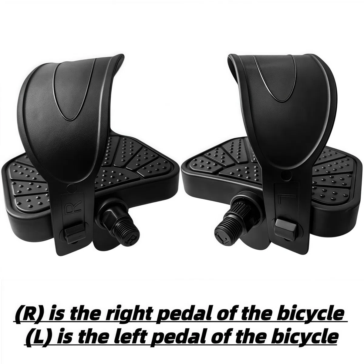 YBEKI Pédales Haut de Gamme pour Vélo d'Appartement - Axes 9/16" & 1/2", Sangles Réglables | Compatibles Peloton/Schwinn/Vélos de Spinning, Antidérapantes