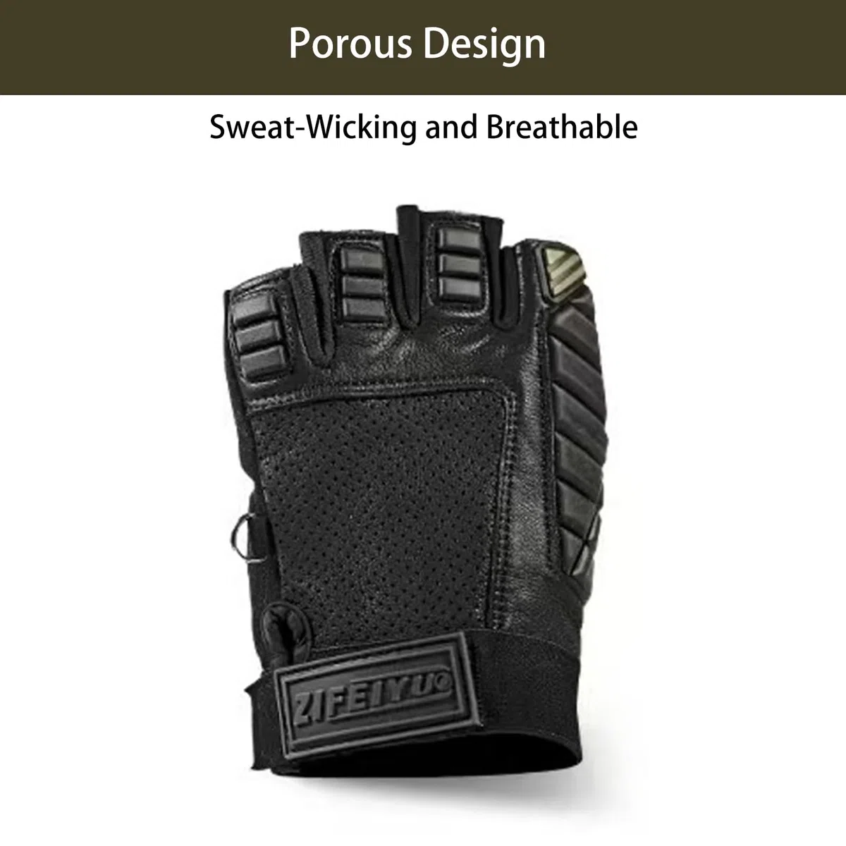 tetotak Gant de tir professionnel sans cadre, accessoires d'entraînement à la chasse, matériau en peau de chèvre, protection supérieure des mains, bande tube plat pour l'extérieur
