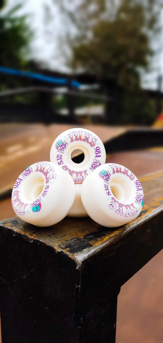 Roues de skate en uréthane SHR Premium 53 mm 98A Pro Conic Side Cut Skateboard