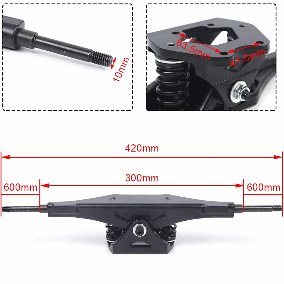 Skateboard électrique tout-terrain - Roues de camion - 8" - Combo - Skateboard - Truck Mountain - Longboard - Roues de skateboard