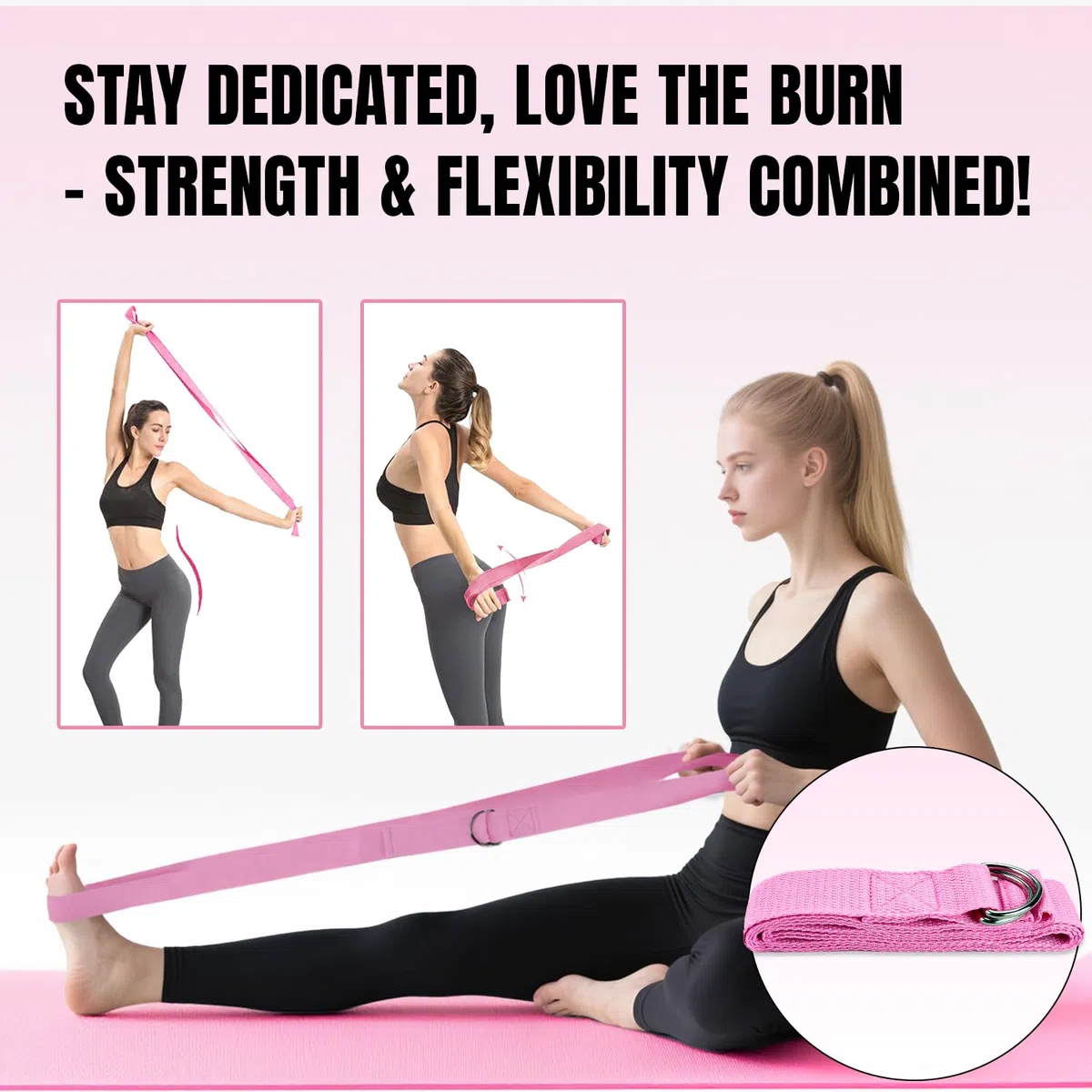 Pilates Ring Set - 6 Pièces, Anneau de Pilates, Ballon de Yoga, Bandes de Résistance, Kit Pilates pour Maison, Kits de Yoga et Pilates Accessoires, Cercle Magique de Fitness Femmes