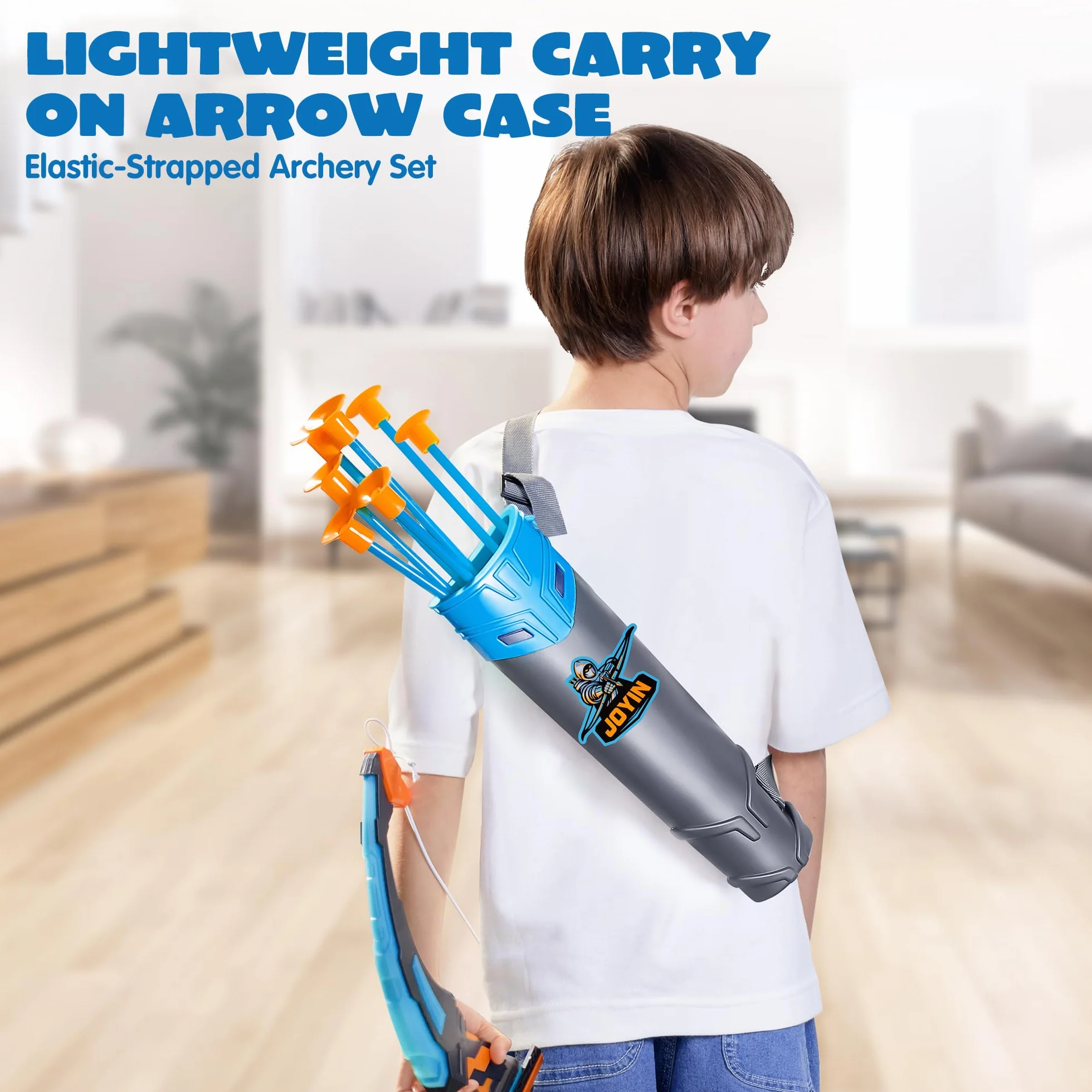 JOYIN Ensemble de Jouets de tir à l'arc avec Arc et flèche avec lumières LED Clignotantes pour Enfants, Ensemble de Jeu de tir à l'arc Lumineux avec Arc Lumineux