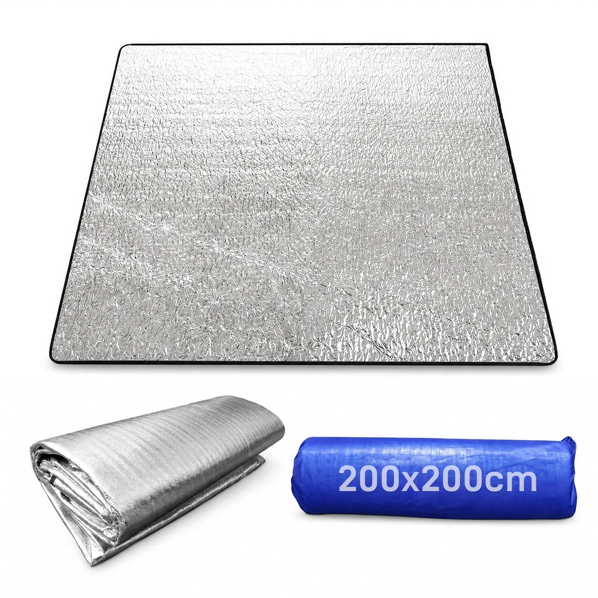 Tapis isolant en aluminium - Tapis de couchage pour camping - Tapis thermique pliable - Tapis de sol pour camping