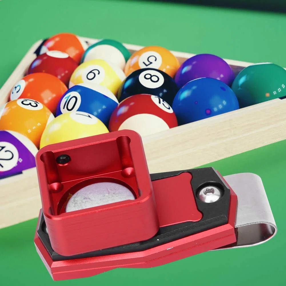 VGEBY Porte-Craie avec Clip Magnétique, Mini étui à Craie de Billard Magnétique Portable avec Accessoires de Billard de Billard à Clip Fixe