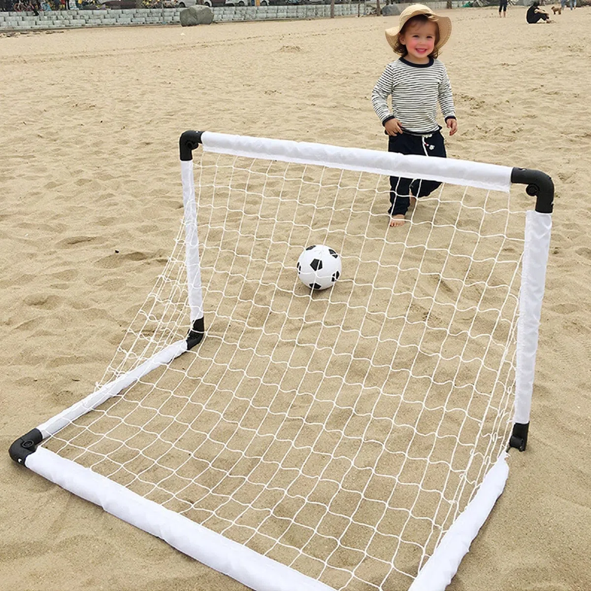 Filet De Football Enfant, Buts Extérieur pour Jardin, Petite Cage De Foot Portable avec Sac De Rangement pour Entraînement Gymnase Jeux Terrain Rue Aire De Jeux