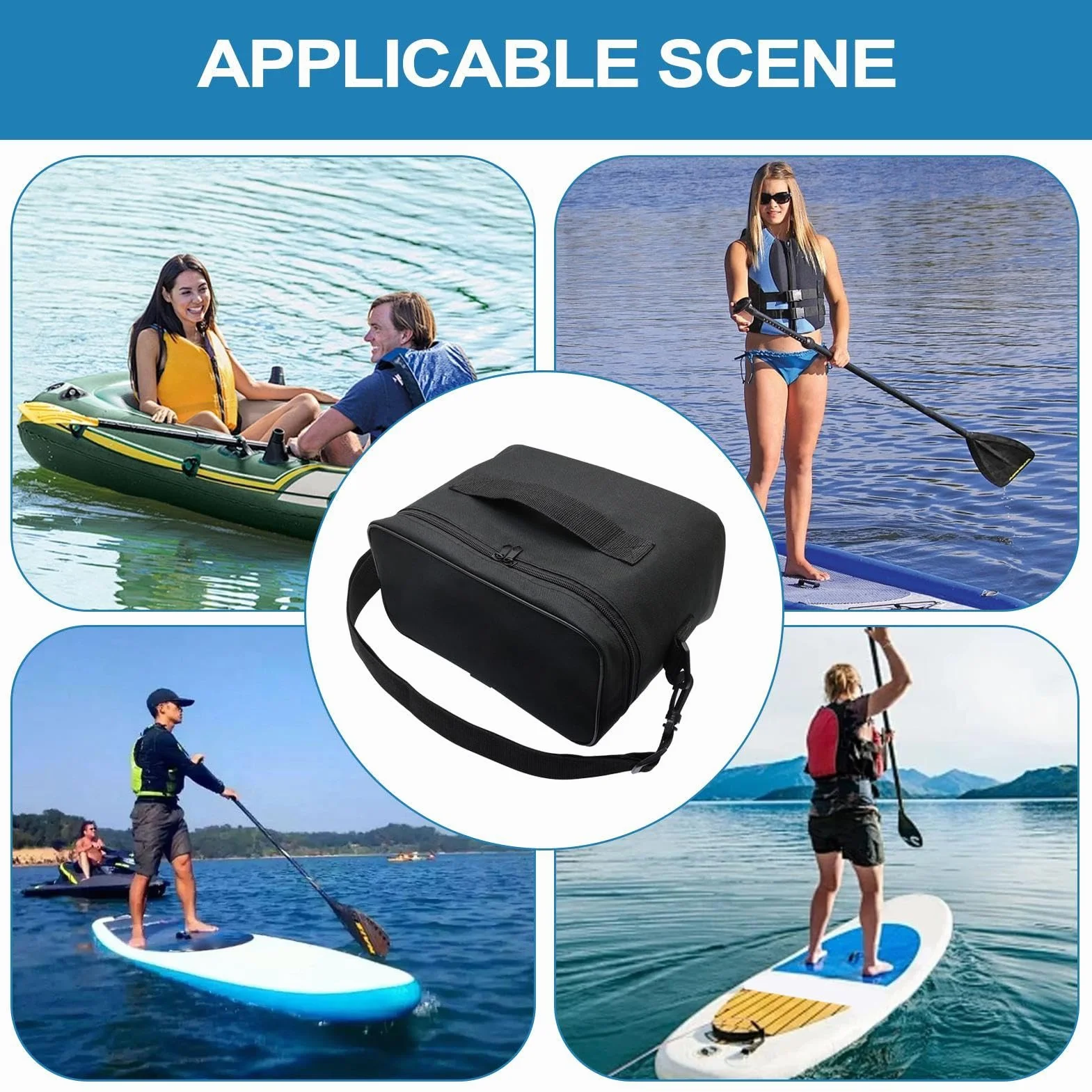 Sac de Transport pour Pompe à air électrique – Sac de Transport pour Pompe à air électrique – Sac à Dos de Voyage de capacité, Poche de Rangement Portable, bandoulière réglable pour Le