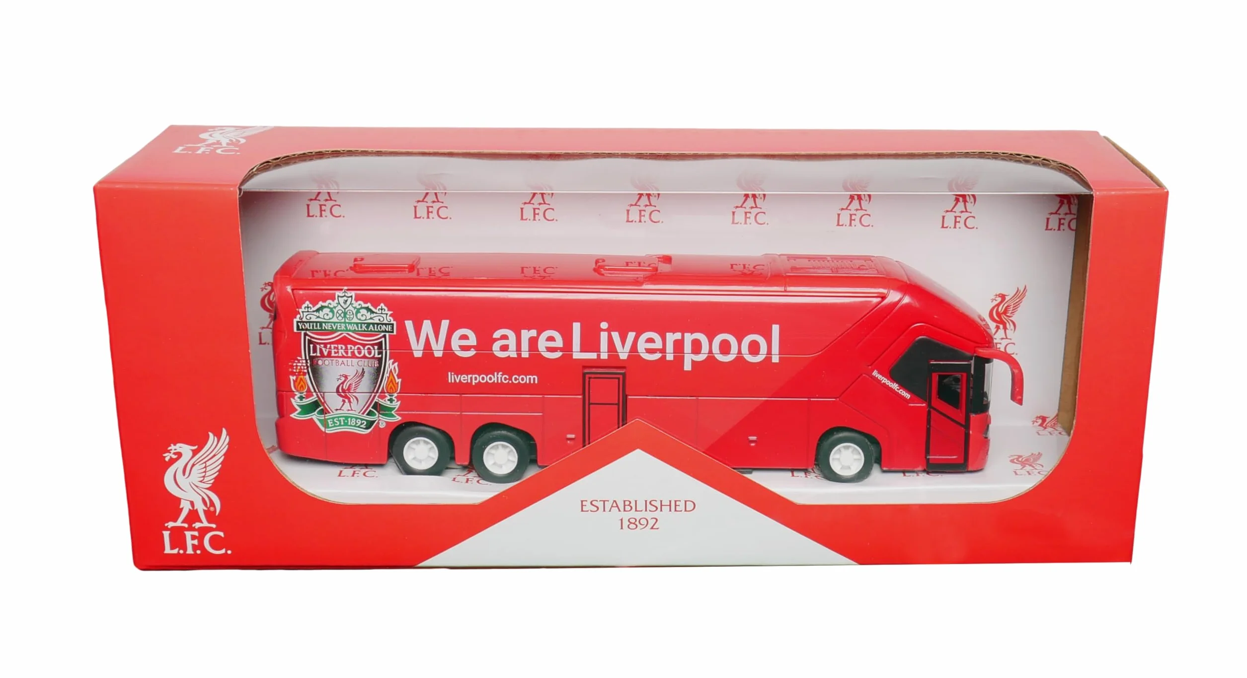BanboToys Bus miniature officiel de l'équipe Liverpool FC