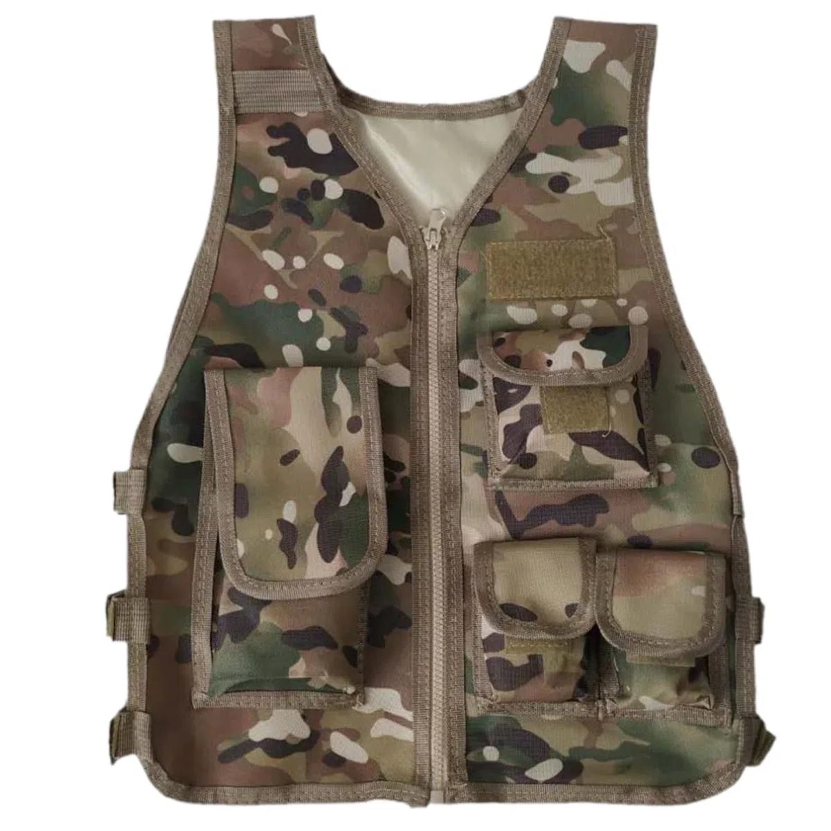 Gilet Militaire pour garçons – Gilet Respirant Camouflage 600D, Combat pour Enfants avec Panneaux et Poches réglables