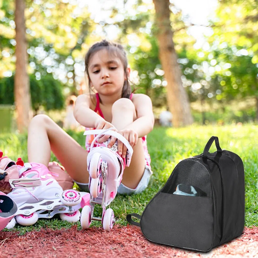 Sac à Patins à Roulette,Portable Sac Patins à Glace Sac pour Roller Femme Homme Respirant Sac de Chaussures de Patinage Sac de Rangement de Patins en Tissu Oxford Sac de Transport pour Patin