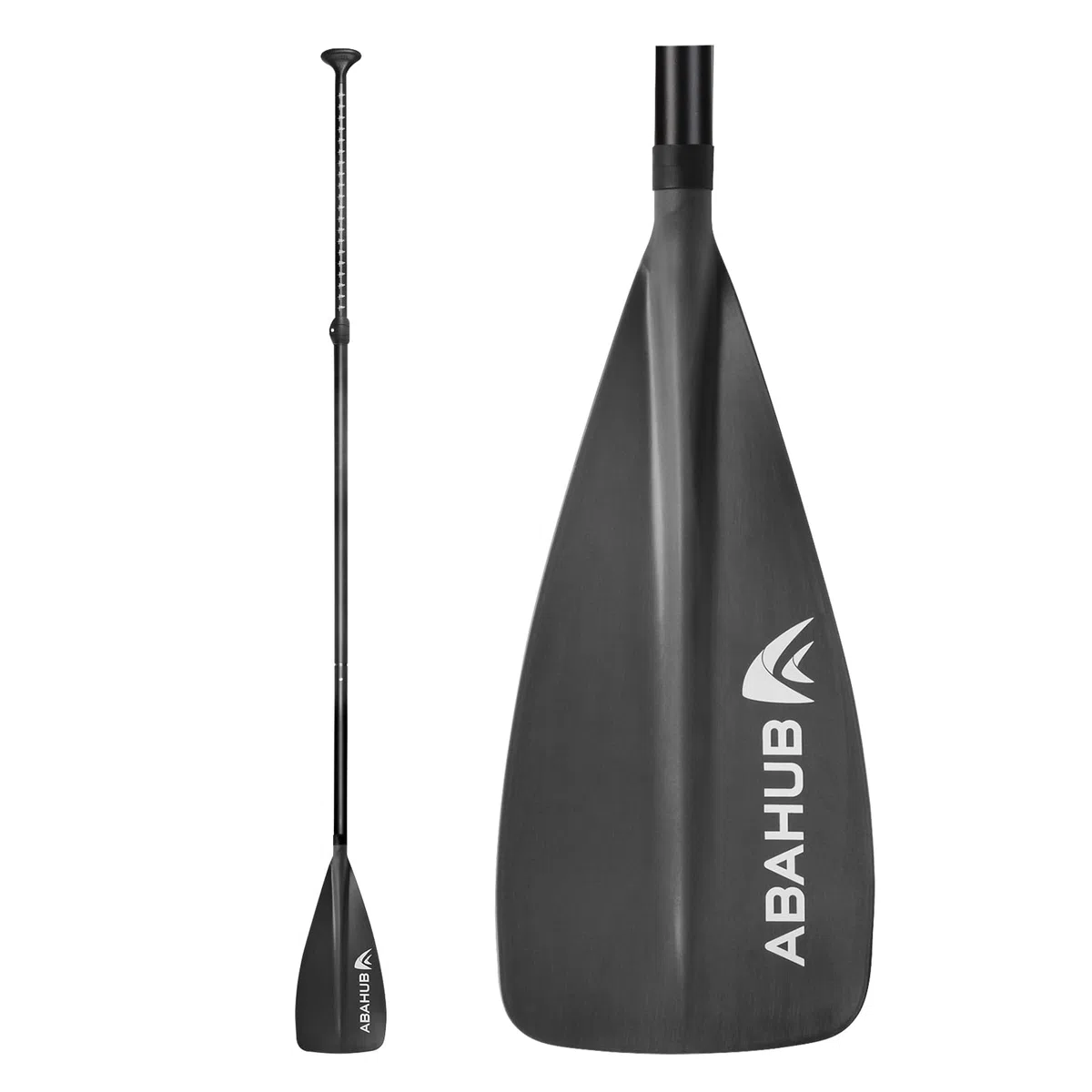 Abahub Sup Paddle Enfants Aluminium 140-178cm Réglable Stand Up Paddle pour Paddleboard, Tige Enduite D’Alliage D’Aluminium Plastique Nylon Lame Gris/Turquoise
